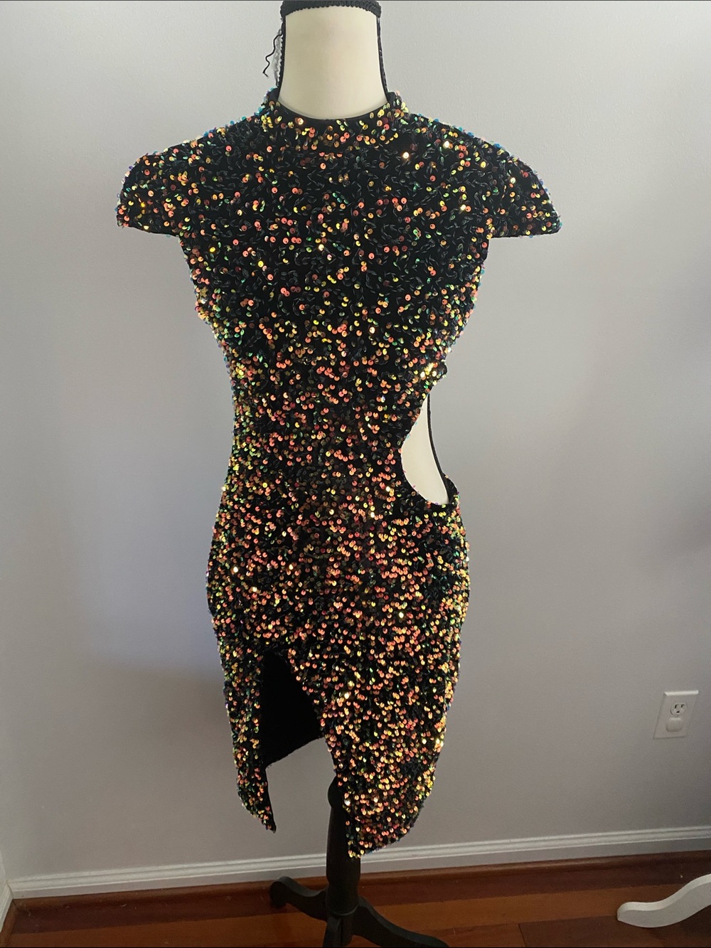 Love & Lemonade sparkle medium cut out dress. NWT
